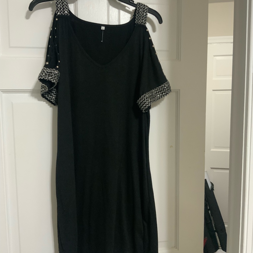 Black Cold Shoulder Dress